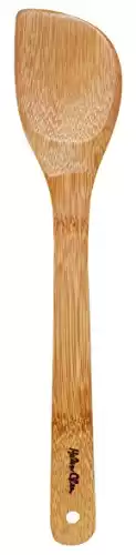 Left-Handed Stir Fry Spatula, 13 Inch, Natural Bamboo
