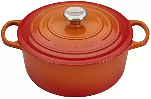 Le Creuset Enameled Cast Iron Signature Round Dutch Oven with Lid, 5.5 Quart, Multiple Colors & Sizes