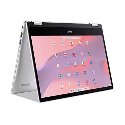 Acer Chromebook Spin 314 Convertible Laptop, Intel Pentium Silver N6000, 14" HD Corning Gorilla Glass Touch Display, 4GB LPDDR4X, 128GB eMMC, Intel Wi-Fi 6 AX201, Chrome OS