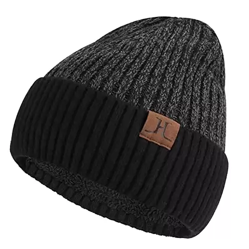 Knit Beanie Hat for Men and Women - Fleece Lined