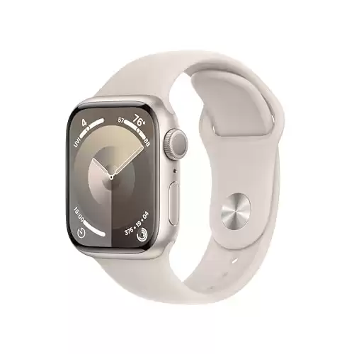 Apple Watch Series 9 Smartwatch with Starlight Sport Band