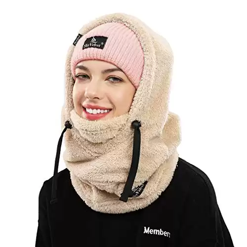 Wind-Resistant Velvet and Fleece Balaclava Face Mask