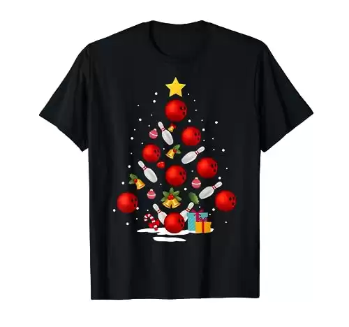 Funny Bowling Christmas T-Shirt