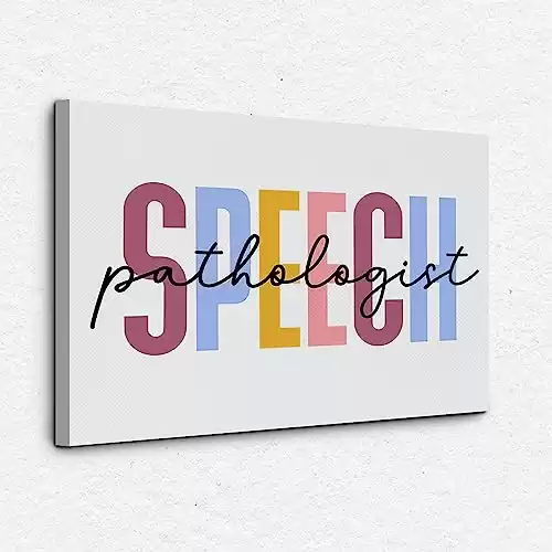 Speech Pathologist Canvas Wall Art 14 11in