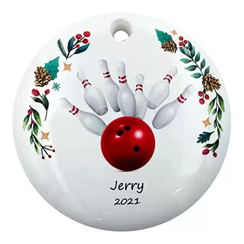 Personalized Bowling Christmas Ornament