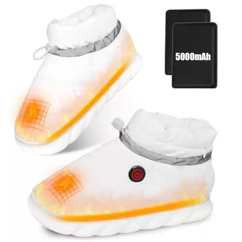 Heated Slippers for Men & Women, Non-Slip, Breathable, Rechargeable Wireless Battery, Multiple Sizes and Colors