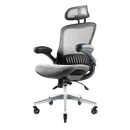 Nouhaus ErgoFlip Mesh Rolling Desk Chair with Retractable Armrest