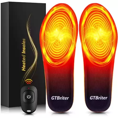 Heated Insoles for Men & Women with Rechargeable Remote, Up to 13 Hours Heating