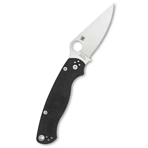 Spyderco Para Military Left-Handed Knife with Steel Blade