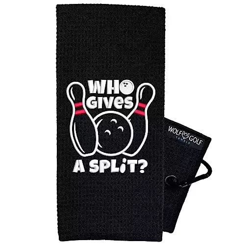 "Who Gives A Split" Funny Bowling Towel