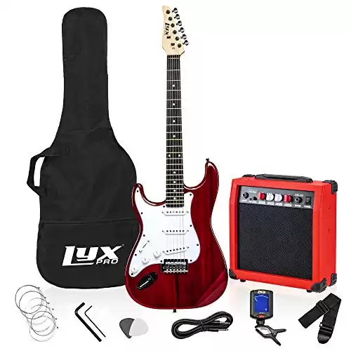 LyxPro Left-Handed 39 Inch Electric Guitar and Starter Kit for Adult Beginner