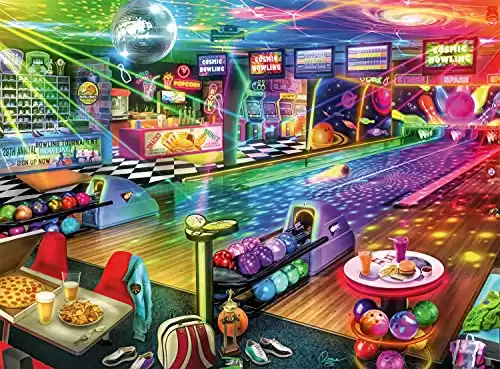 Aimee Stewart Blacklight Bowling 1000 Piece Jigsaw Puzzle