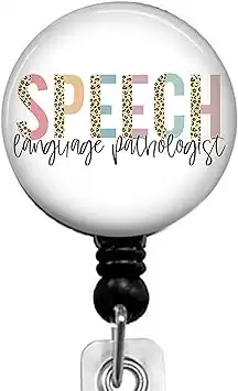 Speech Language Pathologist Retractable Badge Reel with Alligator Clip