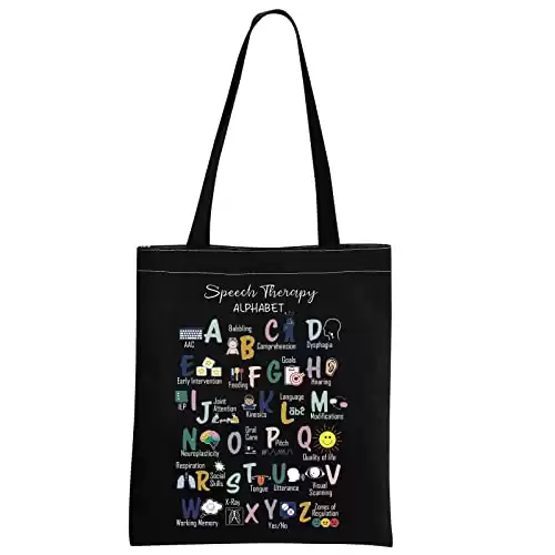 Speech Therapy Alphabet Tote Bag