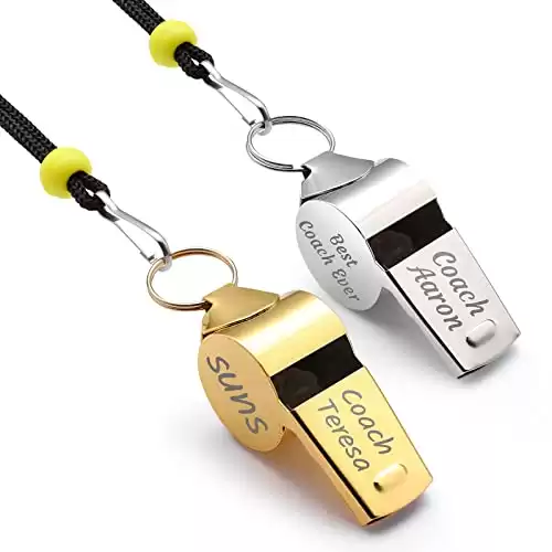 Personalized Whistle with Lanyard, 2 PCS
