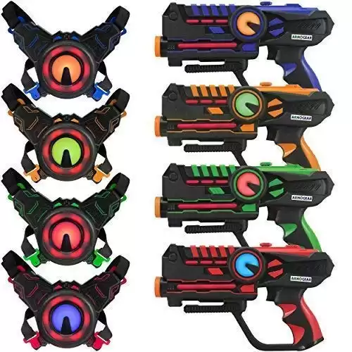 ArmoGear Laser Tag Guns & Vests (Set of 4)