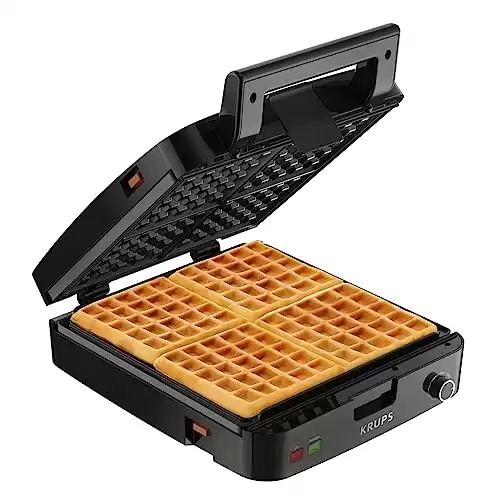 Krups Stainless Steel Waffle Maker with Removable Plates