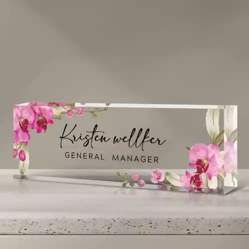 Personalized Acrylic Name Plate for Desk