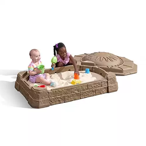 Naturally Playful Sandbox and Sand Activity Play Pit for Toddlers