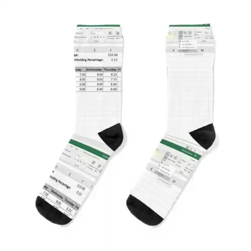 Spreadsheet Pattern Unisex Socks