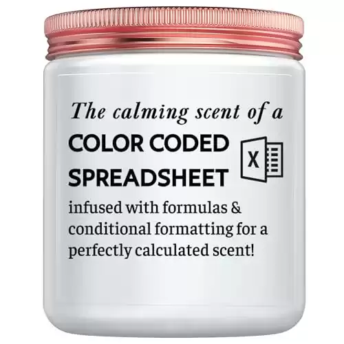 Funny Excel Spreadsheet Candle (Lavender)