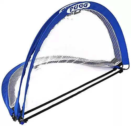 PUGG 4-ft Portable Pop Up Soccer Goal, Two Goals and Bag