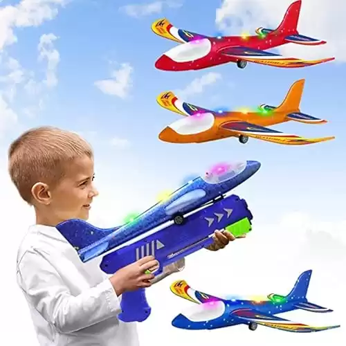 Foam Airplane Launcher Toy (3 pack)